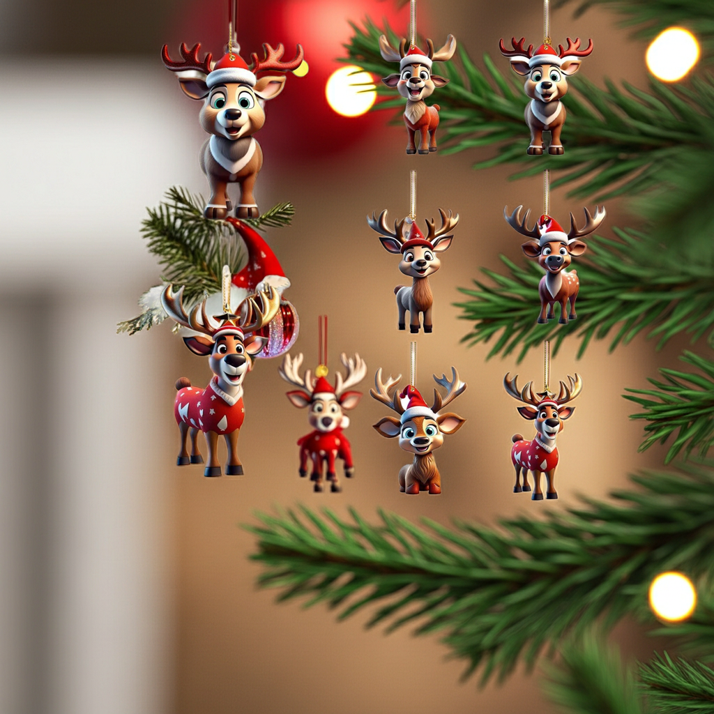 "Cervo Natalino: Pendente Divertido para uma Árvore Encantadora!"