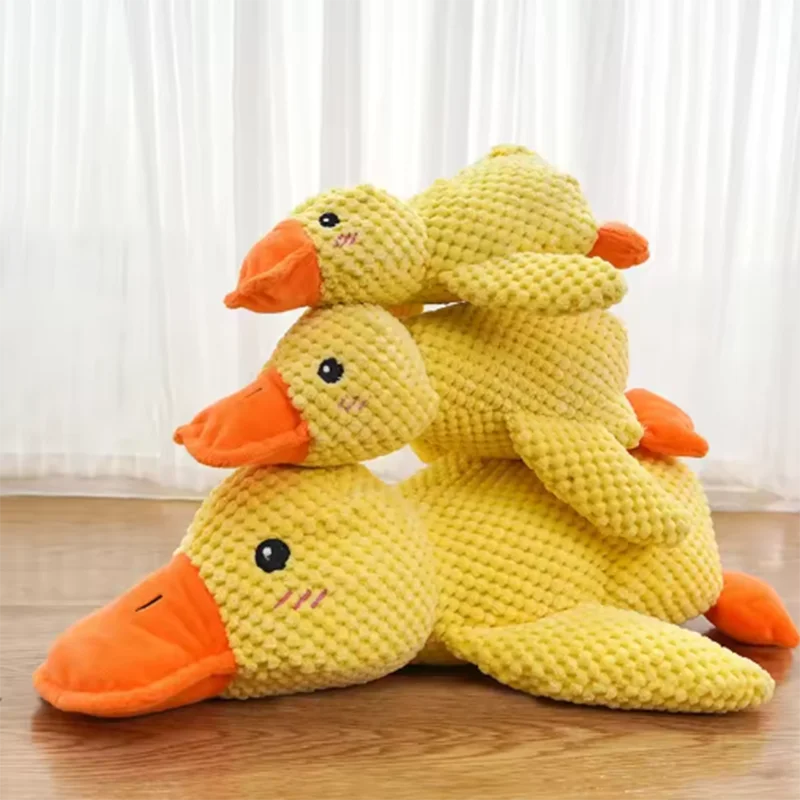Brinquedo fofo para cachorro, pato pisoteador, resistente a mordidas, entretenimento interativo para cachorro, brinquedo de pelúcia antitédio para filhotes
