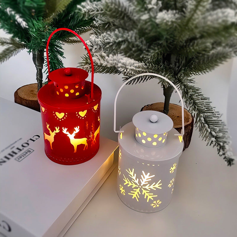 Luzes de velas de Natal, lanternas pequenas de LED, luzes de velas eletrônicas, decoração criativa de Natal