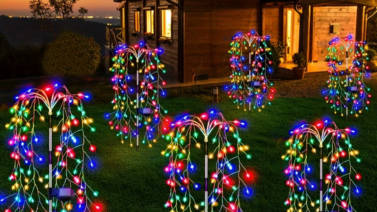 Luzes de Fogos de Artifício Solar - Transforme Seu Espaço Externo!