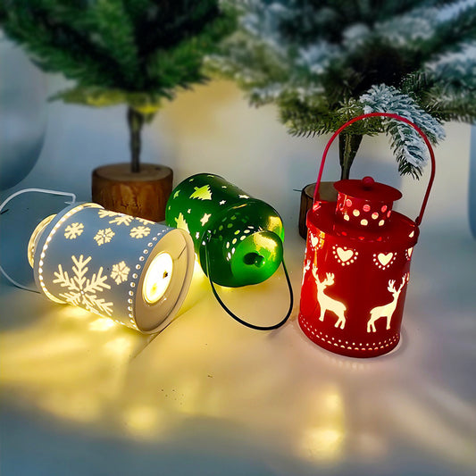 Luzes de velas de Natal, lanternas pequenas de LED, luzes de velas eletrônicas, decoração criativa de Natal