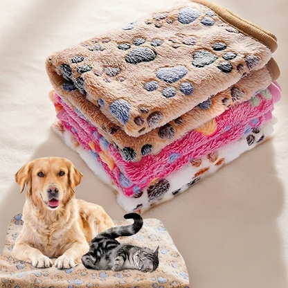 Cobertor estampado macio e fofo de alta qualidade para animais de estimação, tapete quente e confortável para cães e gatos