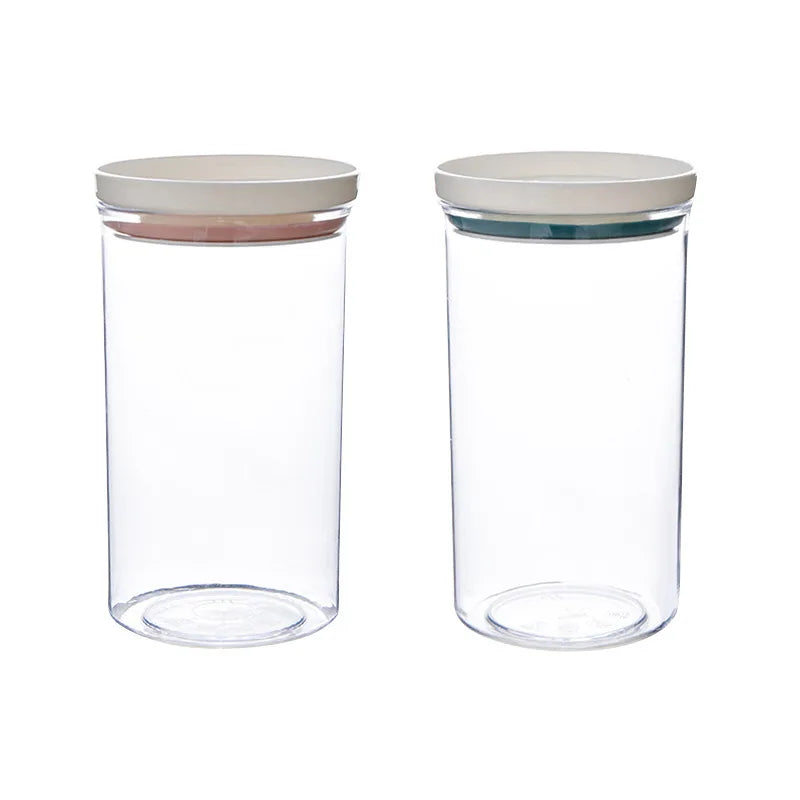 Pote selado para armazenamento de cozinha, recipiente transparente de qualidade alimentar, pote para armazenamento de grãos diversos