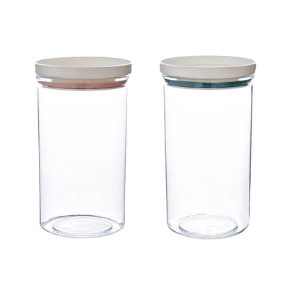 Pote selado para armazenamento de cozinha, recipiente transparente de qualidade alimentar, pote para armazenamento de grãos diversos
