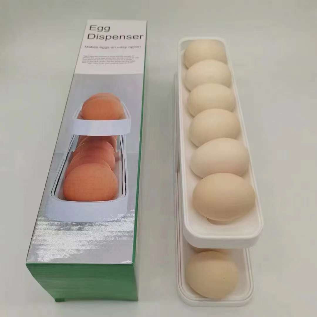 Suporte para armazenamento de ovos, dispensador de ovos rolldown, caixa de ovos prática