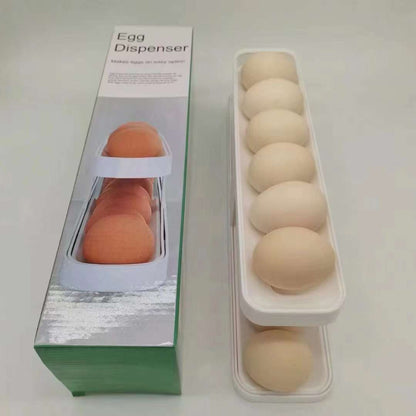 Suporte para armazenamento de ovos, dispensador de ovos rolldown, caixa de ovos prática