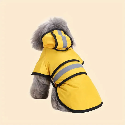 Mantenha seu animal de estimação seco e confortável - Capa de chuva ajustável à prova d'água e de vento para cães!