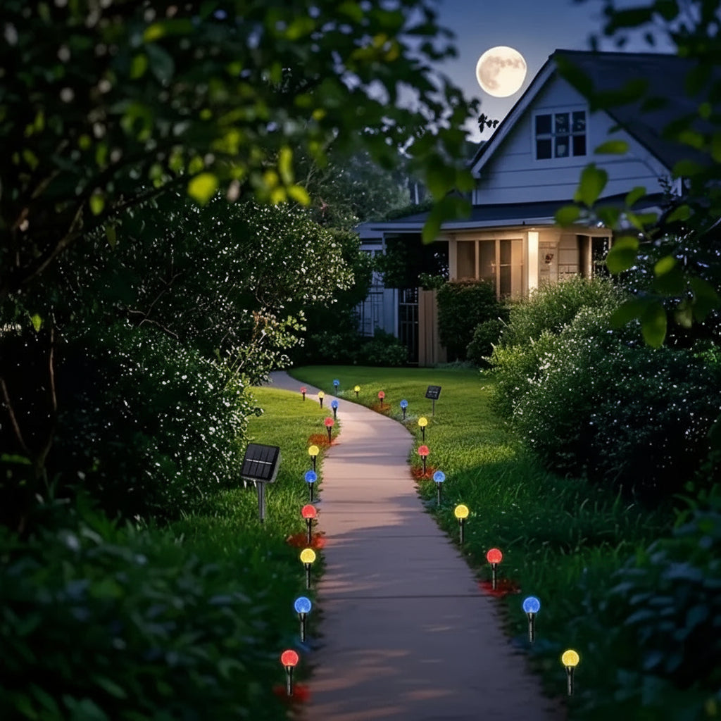 Luz Solar em Formato de Bolha - Crie um Caminho Mágico e Sustentável!