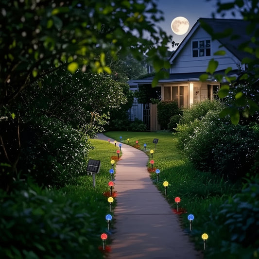 Luz Solar em Formato de Bolha - Crie um Caminho Mágico e Sustentável!