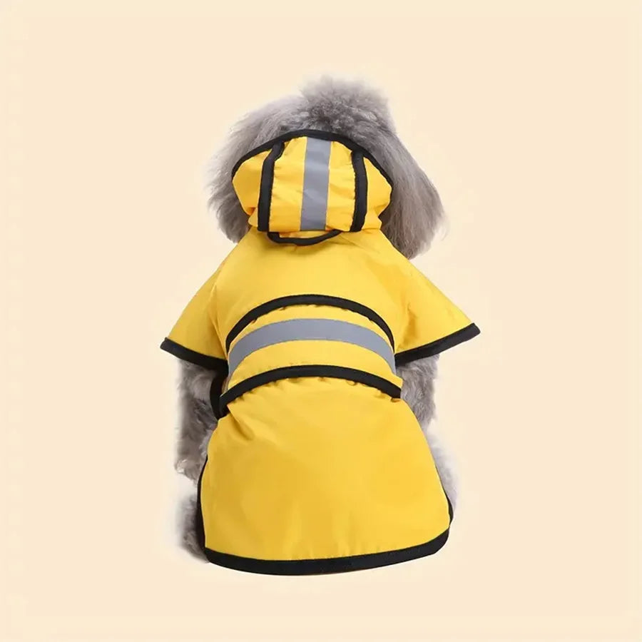 Mantenha seu animal de estimação seco e confortável - Capa de chuva ajustável à prova d'água e de vento para cães!