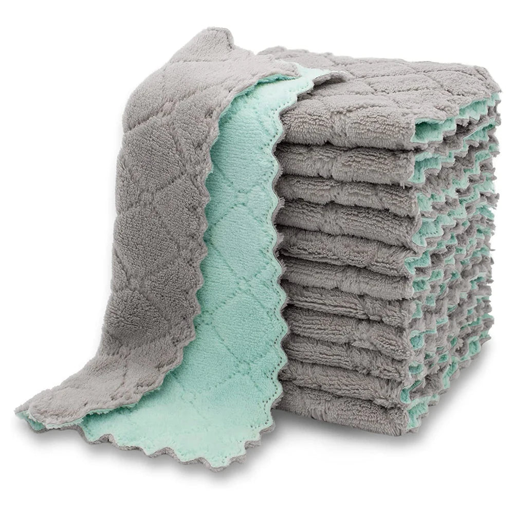 Panos de prato de cozinha super absorventes, antiaderentes, laváveis, secagem rápida - 10 peças