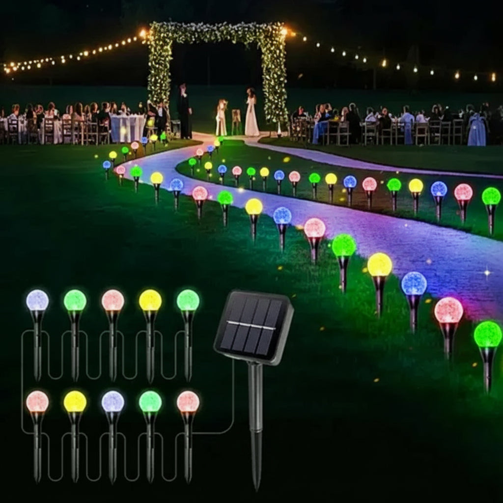 Luz Solar em Formato de Bolha - Crie um Caminho Mágico e Sustentável!