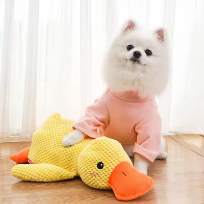 Brinquedo fofo para cachorro, pato pisoteador, resistente a mordidas, entretenimento interativo para cachorro, brinquedo de pelúcia antitédio para filhotes