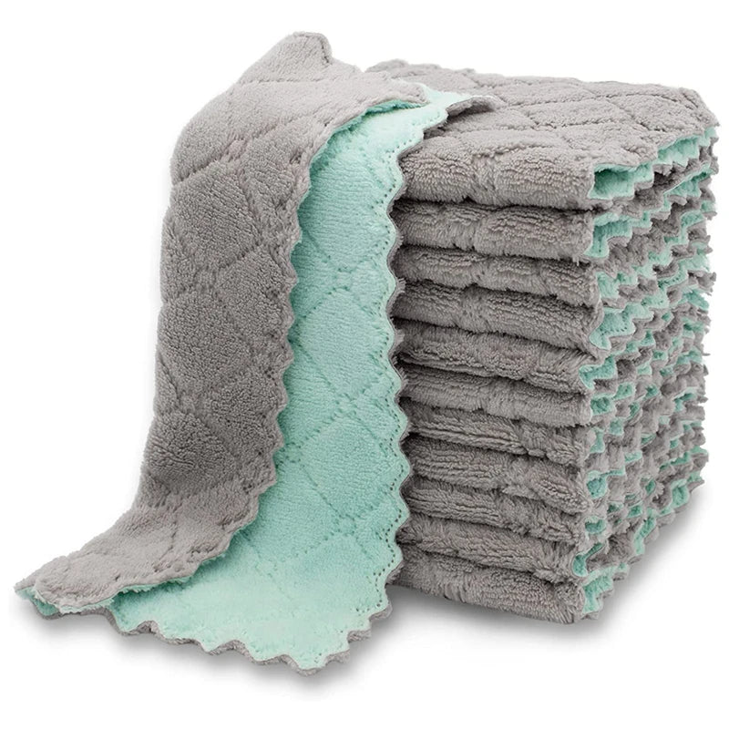 Panos de prato de cozinha super absorventes, antiaderentes, laváveis, secagem rápida - 10 peças