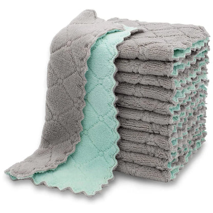 Panos de prato de cozinha super absorventes, antiaderentes, laváveis, secagem rápida - 10 peças