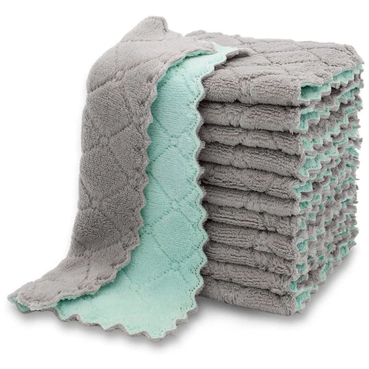 Panos de prato de cozinha super absorventes, antiaderentes, laváveis, secagem rápida - 10 peças