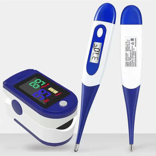 Oxímetro com clipe de dedo, termômetro eletrônico medição de temperatura da axila, oral, uso doméstico, adultos e crianças
