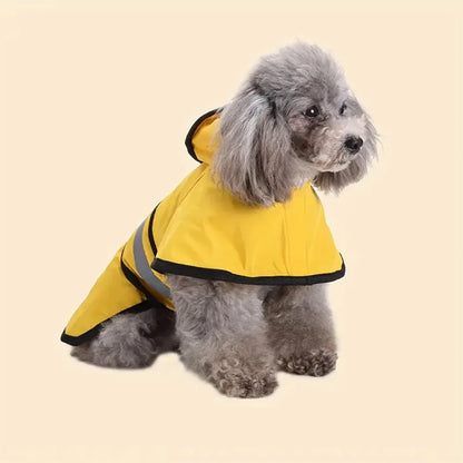 Mantenha seu animal de estimação seco e confortável - Capa de chuva ajustável à prova d'água e de vento para cães!