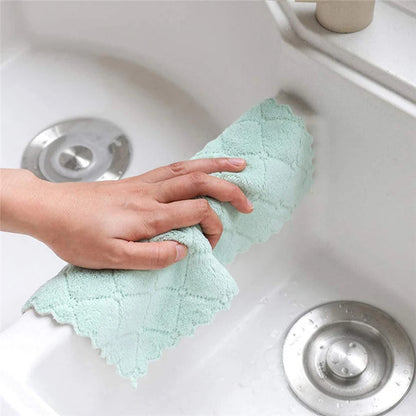 Panos de prato de cozinha super absorventes, antiaderentes, laváveis, secagem rápida - 10 peças