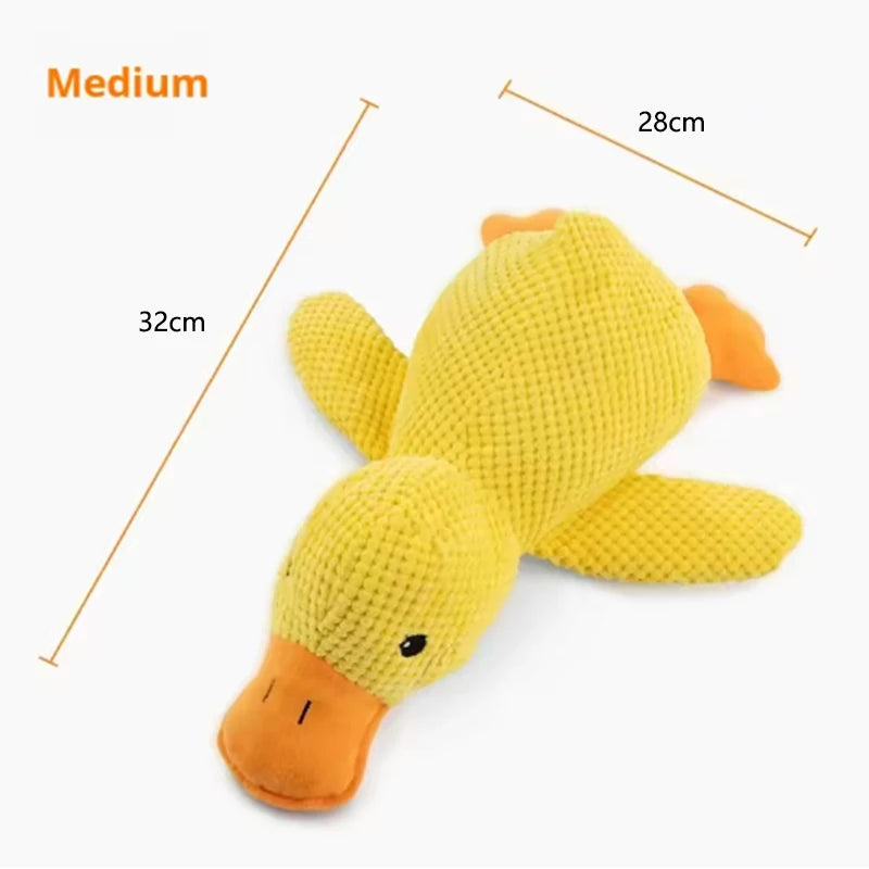 Brinquedo fofo para cachorro, pato pisoteador, resistente a mordidas, entretenimento interativo para cachorro, brinquedo de pelúcia antitédio para filhotes