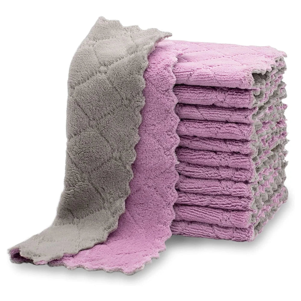 Panos de prato de cozinha super absorventes, antiaderentes, laváveis, secagem rápida - 10 peças