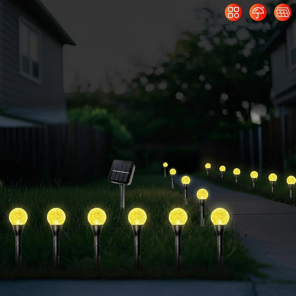 Luz Solar em Formato de Bolha - Crie um Caminho Mágico e Sustentável!