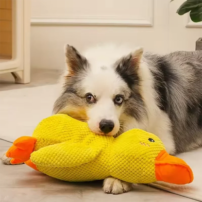 Brinquedo fofo para cachorro, pato pisoteador, resistente a mordidas, entretenimento interativo para cachorro, brinquedo de pelúcia antitédio para filhotes
