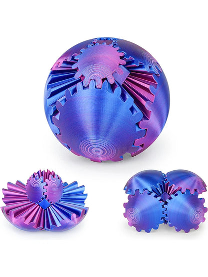 Bola de engrenagem 3D para Autismo - bola de rotação ou cubo de alívio do estresse, autismo, ansiedade, atividade de relaxamento para adultos e crianças.