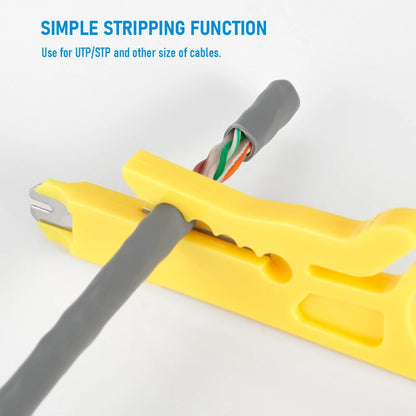 Conjunto de ferramentas para crimpagem de LAN RJ45, descascador de cabos Ethernet, ferramenta de perfuração, conectores RJ45 RJ11, conjunto de reparo de cabos 12 em 1