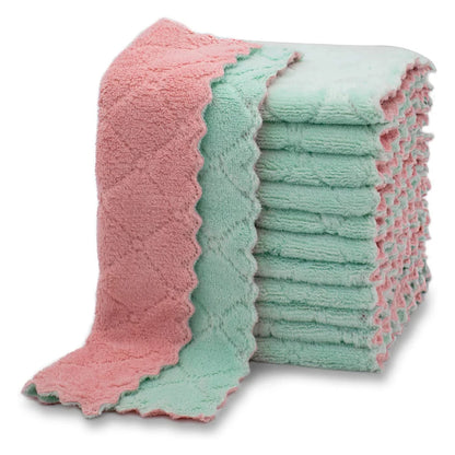 Panos de prato de cozinha super absorventes, antiaderentes, laváveis, secagem rápida - 10 peças
