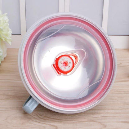 Tigela de aço inoxidável com alça de cor sólida anti-escaldante para misturar macarrão instantâneo, utensílios de cozinha, acessório para alimentos - 1 peça