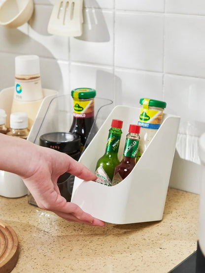 Caixas organizadoras para armazenamento de alimentos, suporte para artigos diversos, abertura inclinada, classificação, armazenamento de plástico para geladeira