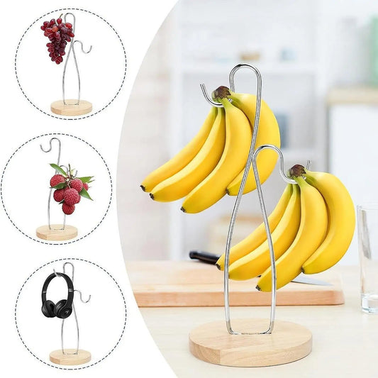 Suporte para banana, árvore de banana resistente, mantém as bananas frescas, display de armazenamento, cabide de banana moderno, gancho de banana para balcão de cozinha