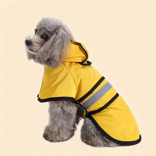 Mantenha seu animal de estimação seco e confortável - Capa de chuva ajustável à prova d'água e de vento para cães!
