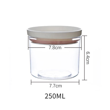 Pote selado para armazenamento de cozinha, recipiente transparente de qualidade alimentar, pote para armazenamento de grãos diversos