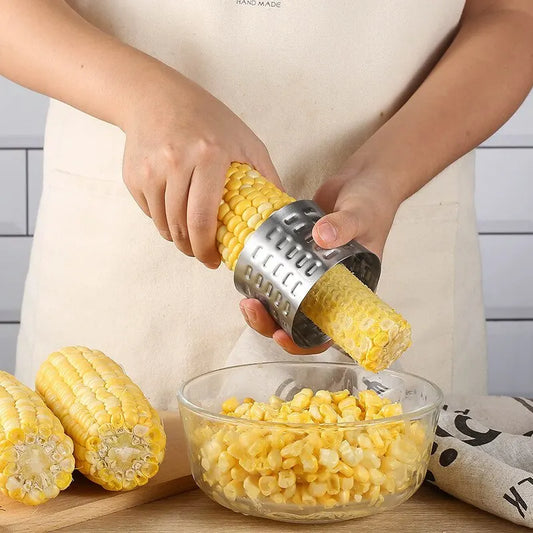 Descascador de espigas de milho de aço inoxidável - Utensílios de cozinha - 1 peça