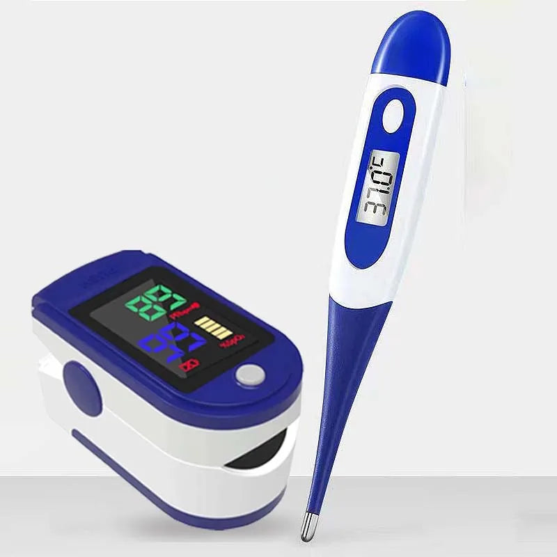 Oxímetro com clipe de dedo, termômetro eletrônico medição de temperatura da axila, oral, uso doméstico, adultos e crianças