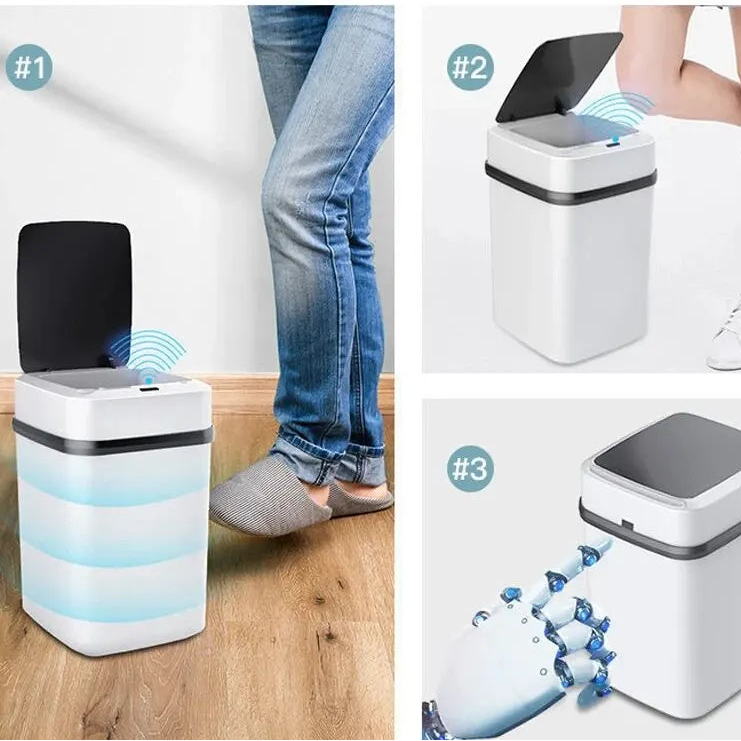 Lixeira Inteligente com Sensor de Movimento – 13L
