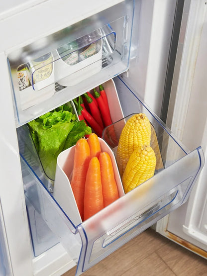 Caixas organizadoras para armazenamento de alimentos, suporte para artigos diversos, abertura inclinada, classificação, armazenamento de plástico para geladeira