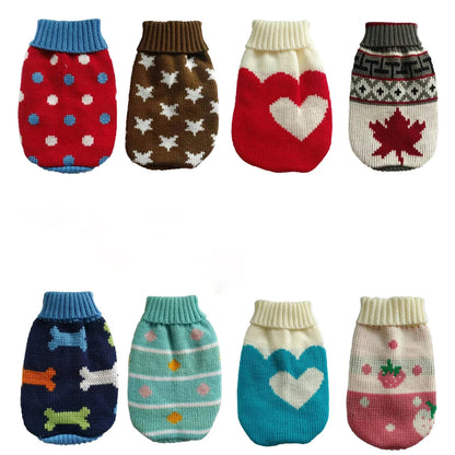 Suéter quente para cachorro de estimação, roupas de inverno para cães pequenos e médios, casaco de malha para filhotes, gatos, chihuahuas, buldogues franceses, fantasias de yorkshire