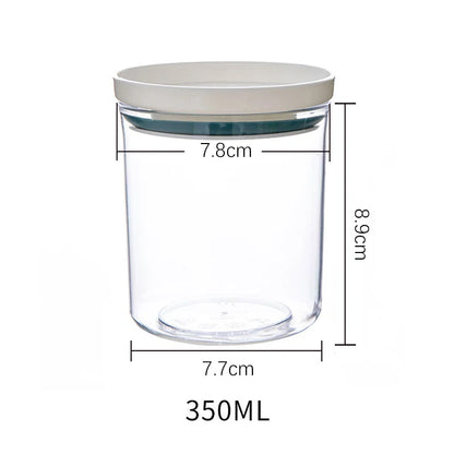 Pote selado para armazenamento de cozinha, recipiente transparente de qualidade alimentar, pote para armazenamento de grãos diversos