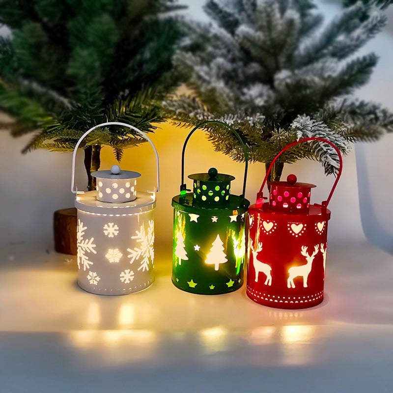 Luzes de velas de Natal, lanternas pequenas de LED, luzes de velas eletrônicas, decoração criativa de Natal
